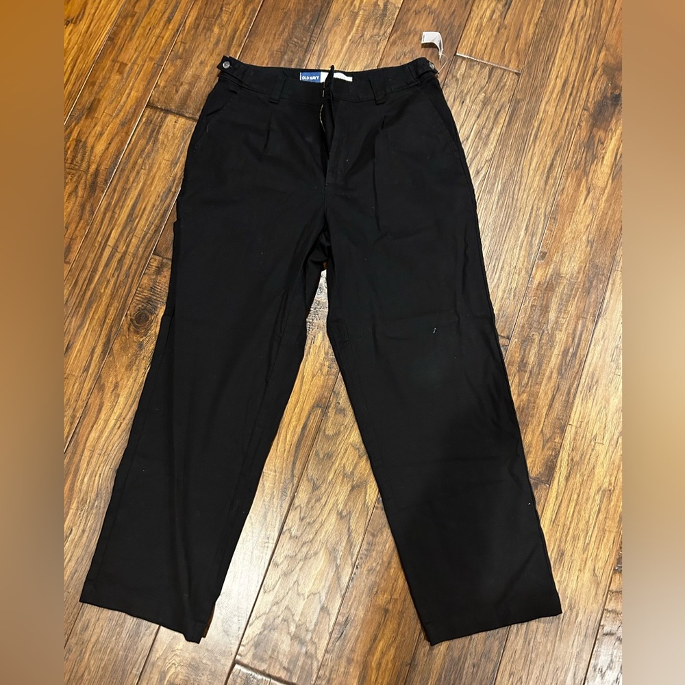 Black high rise boyfriend pant